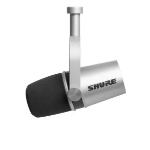 Micrófono Shure MV7 Dinámico Podcast/Radio USB / XLR Plateado