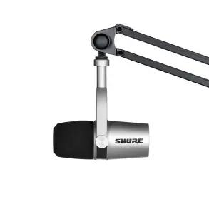 Micrófono Shure MV7 Dinámico Podcast/Radio USB / XLR Plateado
