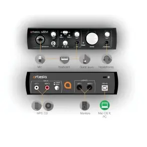 Pack Grabación Estudio Artesia ARB-4 Micrófono - Interfaz - Auriculares