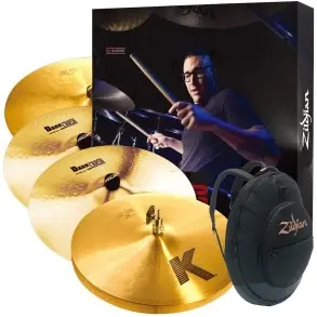 Set Platillos Zildjian K Series KP100 15" 19" 22" + Crash 17" y Funda