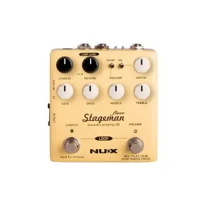 Pedal de Efecto NUX NAP-5 Floor Stageman Pre-Amp Guitarra Acustica