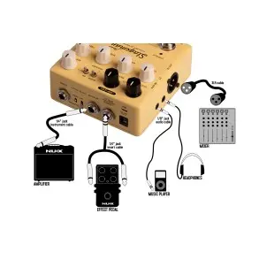 Pedal de Efecto NUX NAP-5 Floor Stageman Pre-Amp Guitarra Acustica