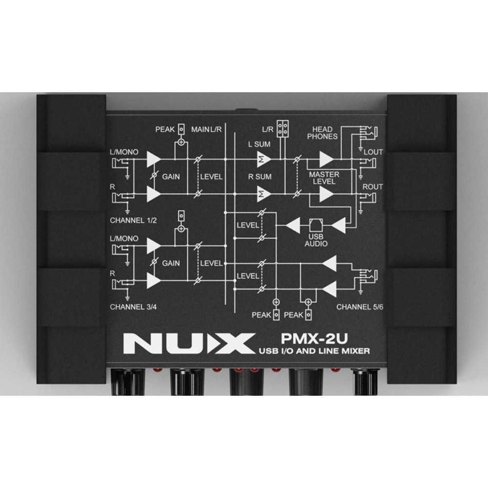 Mini Mixer USB NUX PMX-2U 6 Canales