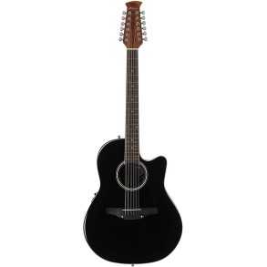 Guitarra Electroacústica Ovation Balladeer AB2412II 12 Cuerdas Negro