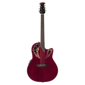 Guitarra Electroacústica Ovation Celebrity Elite CE48 Rojo Rubí