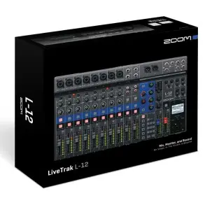 Mixer Digital Zoom L-12 de 12 Canales Multitrack SD USB y Efectos