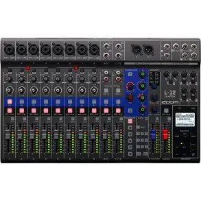Mixer Digital Zoom L-12 de 12 Canales Multitrack SD USB y Efectos