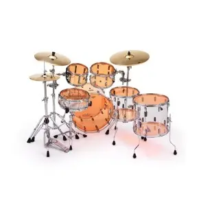 Parche Remo 24" Colortone Transparente Capa Simple Naranja P3-1324-CT-OG