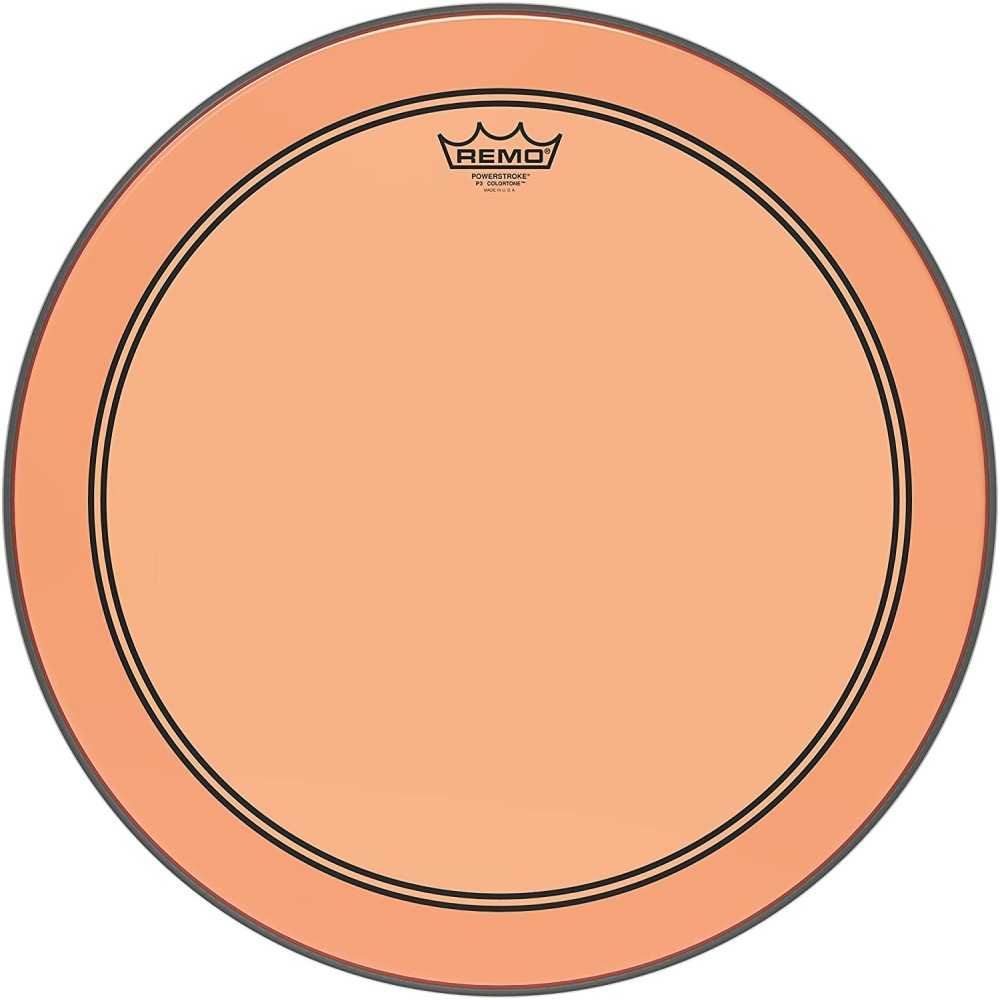 Parche Remo 24" Colortone Transparente Capa Simple Naranja P3-1324-CT-OG