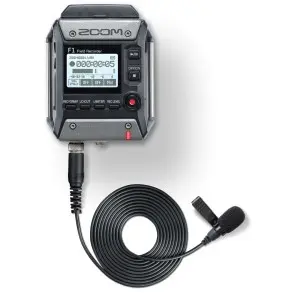 Grabador Zoom F1 De 2 Canales + Corbatero LMF-1