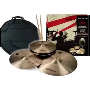 Set De Platillos Stagg Hi Hat 14"+ Crash 16"+ Ride 20" + Funda