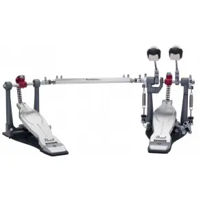 Pedal Doble De Bombo Pearl Eliminator P-1032 Cadena Doble Rojo