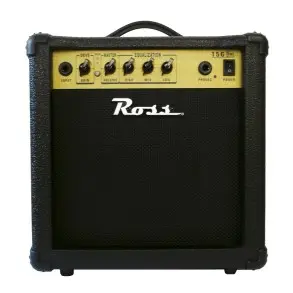 Amplificador Ross Para Guitarra 15w Parlante 1x6" Distorcion 3 Eq Entrada Plug Salida Auriculares Black G-15