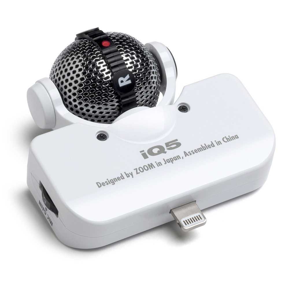 Microfono Zoom Condenser iQ5/W Blanco Salida auriculares