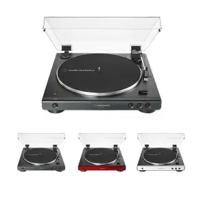 Bandeja Tocadiscos Audio Technica LP60X Bluetooth Color Rojo