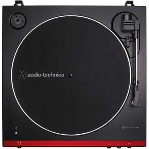 Bandeja Tocadiscos Audio Technica LP60X Bluetooth Color Rojo