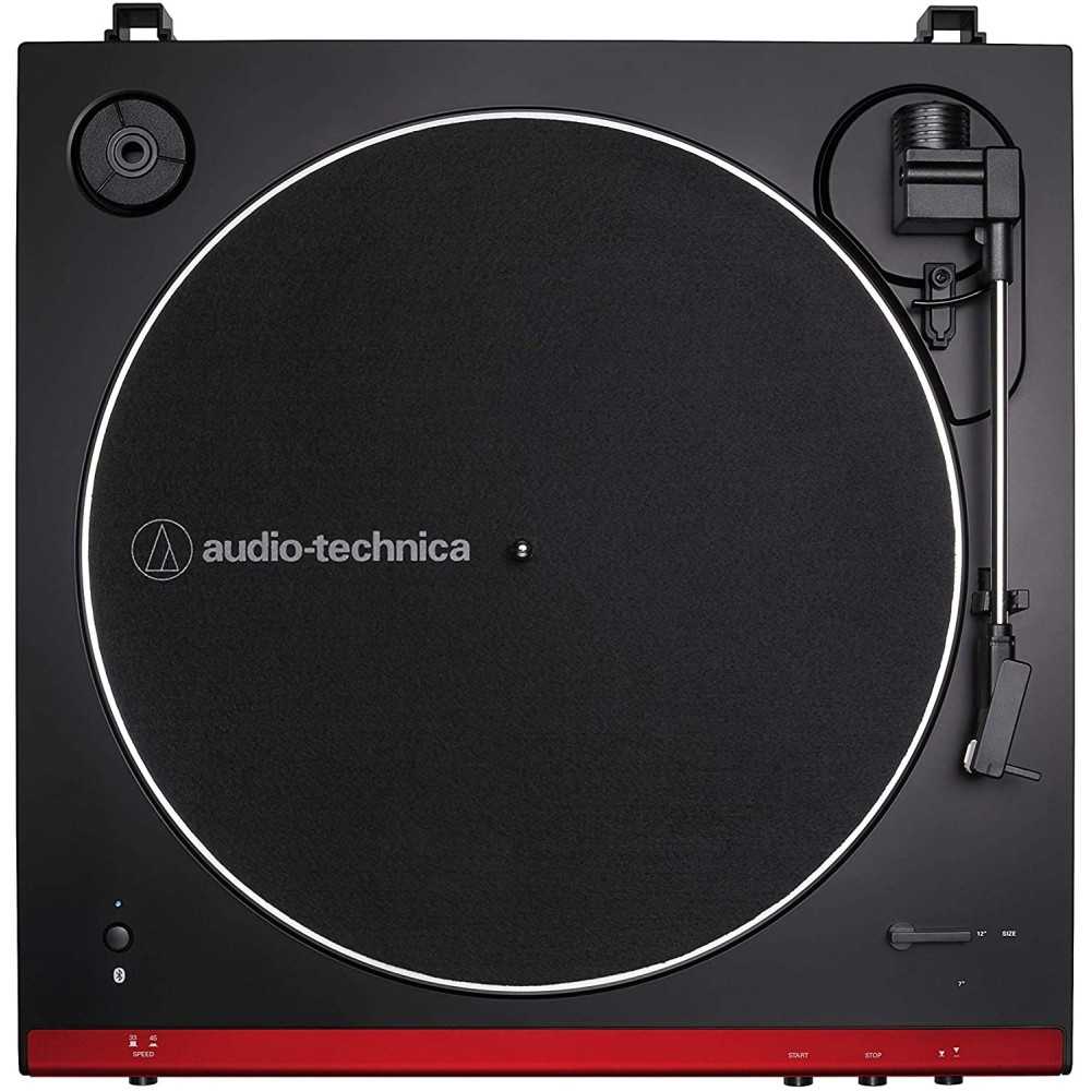 Bandeja Tocadiscos Audio Technica LP60X Bluetooth Color Rojo