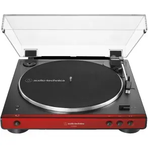 Bandeja Tocadiscos Audio Technica LP60X Bluetooth Color Rojo