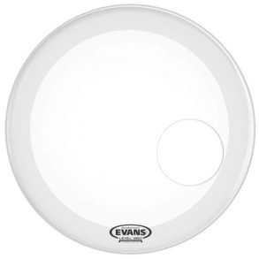 Parche Evans 22" Eq3 Blanco Brilloso Capa Simple con Agujero BD22RSW