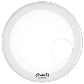 Parche Evans 22" Eq3 Blanco Brilloso Capa Simple con Agujero BD22RSW