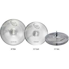 Set De Platillos Sabian Low Volume Quiet Tone HiHat 14" + Crash 16" - Ride 20"