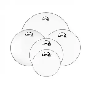 Set Parches De Bateria Uno By Evans 22" EQ4 Transparente + 10" 12" 16" G2 Transparente + 14" HD Arenado | UPG2CLR22