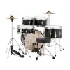 Bateria Pearl para Niño Roadshow Junior 5 Cuerpos Fierros + Platillos Color Negro