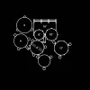 Bateria Pearl para Niño Roadshow Junior 5 Cuerpos Fierros + Platillos Color Negro