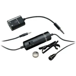 Micrófono Audio-Technica ATR3350IS condensador omnidireccional para celular o camara