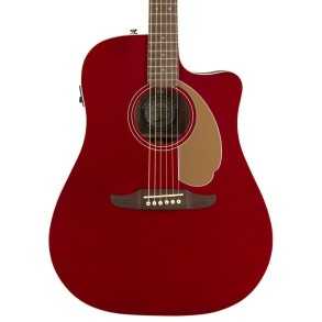 Guitarra Fender Electroacústica California Newporter Candy Apple Red