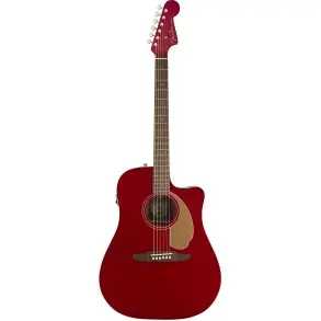 Guitarra Fender Electroacústica California Newporter Candy Apple Red