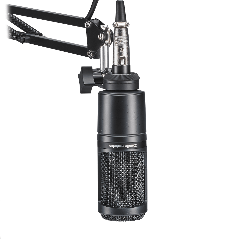 Kit Grabación de Estudio Audio Technica Microfono AT2020 + Auriculares M20X + Soporte