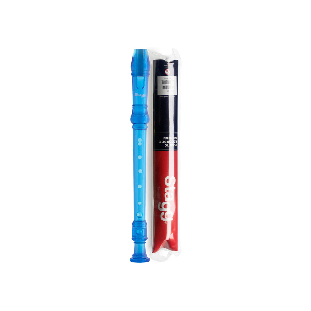 Flauta Dulce Soprano Escolar STAGG RECGER con Funda Azul