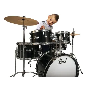Bateria Pearl para Niño Roadshow Junior 5 Cuerpos Fierros + Platillos Red Wine