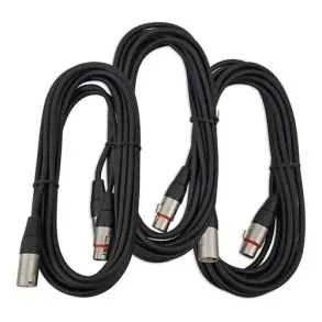 Cable XLR-XLR 6.6 metros canon-canon Fichas Metalicas x 3 UNIDADES