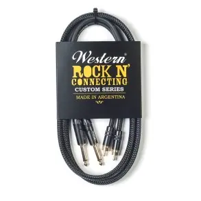 Cable&nbsp;Western 2 Plug RCA a 2 Plug 1/4 de 1.5 mts Cable silencioso