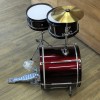 Bateria de niños Thunder 3 Con Banqueta Cuerpos Color Bordo