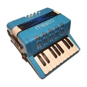 Acordeon Para Niños A Piano De 17 teclas 8 Bajos Celeste