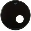 Parche Remo 22" Powerstroke 3 Negro Capa Simple Ebony con Agujero P3-1022-ES-DM