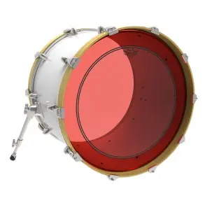 Parche Remo 20" Colortone Transparente Capa Simple Rojo P3-1320-CT-RD