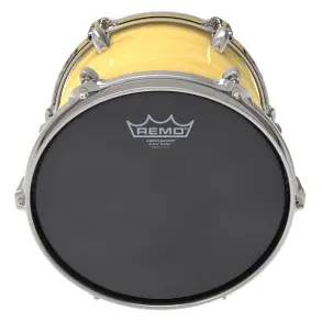 Parche Remo 16" Black Suede Negro Capa Simple BA-0816-ES