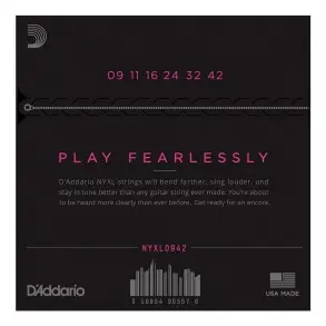 Encordado Daddario NYXL Para Guitarra Eléctrica 09-042 Entorchado Nickel - Super Light