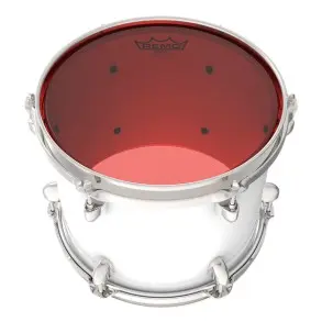 Parche Remo 14" Colortone Transparente Doble Capa Rojo BE-0314-CT-RD