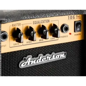 Amplificador Anderson Para guitarra 10w Parlante 5" 3 Eq Entrada Plug Salida Auriculares Black