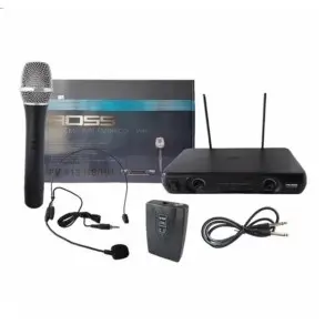 Ross Microfono inalambrico VHF Doble (Mano+Vincha) FV-513-HS/HH