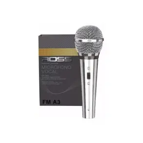 Microfono Dinamico con Switch para Voces ROSS FMA3 | Cable Xlr-PLug