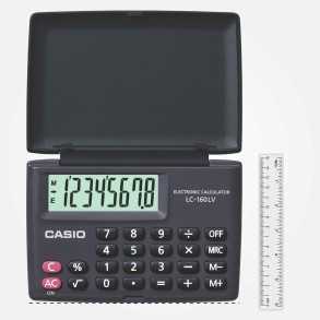 Calculadora Casio Portatil 8 digitos Display Regular Con Tapa LC-160LV-BK