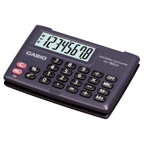 Calculadora Casio Portatil 8 digitos Display Regular Con Tapa LC-160LV-BK