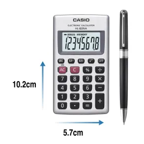 Calculadora Casio Portátil 8 digitos Display grande HL-820VA