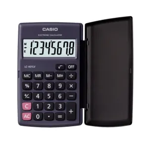 Calculadora Casio Portatil Display extra grande C/Tapa LC-401LV-BK Negro